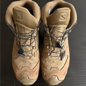 Salomon Men's Brown Mid boot 10.5 speed laces